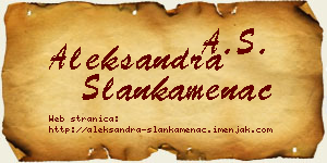Aleksandra Slankamenac vizit kartica